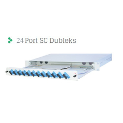 Full Set 24 Fiberli Sm Sc Dx 1U Rack Tipi Fiber Panel