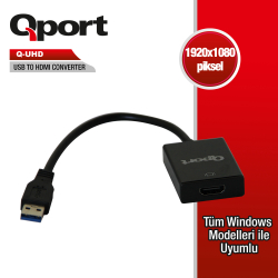 Qport Usb3.0 To Hdmi &Ccedil;Evi̇ri̇ci̇ (Q-Uhd)