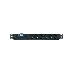 Ager 6Xc13 Soketli Schuko Grup Priz, 19&#039;&#039; 1U,1X16A Sigortalı Aluminyum 