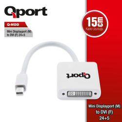 Qport Mi̇ni̇ Display(M) To Dvi(F) 24+5 &Ccedil;Evi̇ri̇ci̇  (Q-Mdd)