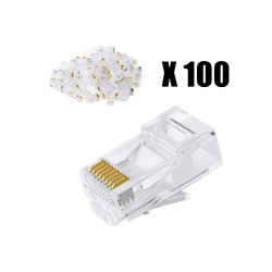 Apronx Rj45 Konnekt&Ouml;R (Şeffaf) 100 &#039;L&Uuml; Paket Yeni̇ Nesi̇l