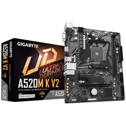 Gigabyte A520M K V2 Am4 Ddr4 5100Mhz(Oc) Hdmi Vga M.2 Usb3.2 Matx 