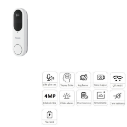 Reolink Doorbell D340W 5Mp 2K Kablolu Wifi G&Ouml;R&Uuml;Nt&Uuml;L&Uuml; Kapi Zi̇li̇ 