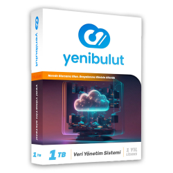 Yenibulut Veri Y&Ouml;Netim Yazılımı 1 Tb 1 Yıl Lisans 8 Kullanıcı