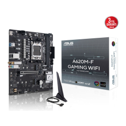 Asus A620M-F Gaming Wifi Am5 Ddr5 8000 Hdmi 2Xm2 Wifi6E+Bt Aura Rgb 2.5Glan Matx